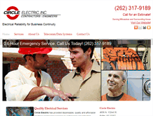 Tablet Screenshot of electricalcontractorswi.com